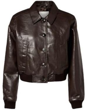 Citizens of Humanity Lola Leather Bomber Jacket - Black