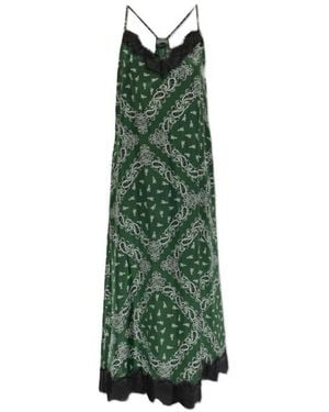 Zadig & Voltaire Respa Silk Bandana Dress - Green