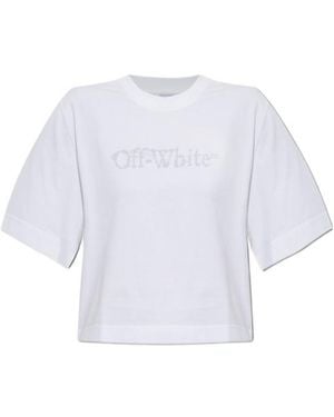 Off-White c/o Virgil Abloh Cropped Short-Sleeve T-Shirt - White
