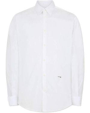 DSquared² Logo Printed Buttoned Shirt - White