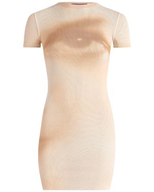 Jean Paul Gaultier Round-Neck Dress - Natural
