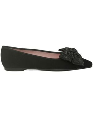 Pretty Ballerinas Ella Pointed Flats - Black