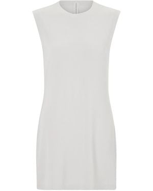 Norma Kamali Satin-Crepe Mini Dress - White