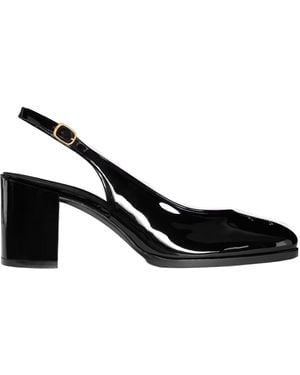 Celine Lily Perforated Triomphe Slingback - Black