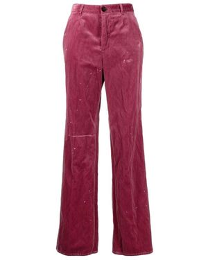 DSquared² Logo Embroidered Velvet Trousers