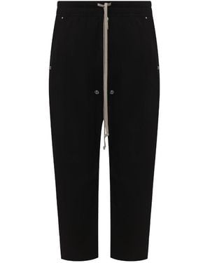 Rick Owens Drop-Crotch Cropped Trousers - Black