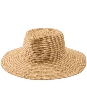 Helen Kaminski Steevie Raffia Stripe Fedora - Natural