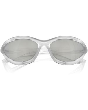 Prada Eyewear Oval Frame Sunglasses - White