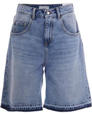ICON DENIM Denim Bermuda Shorts - Blue