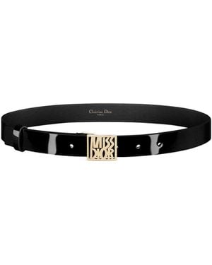 Dior Christian Miss Buckled Belt - White