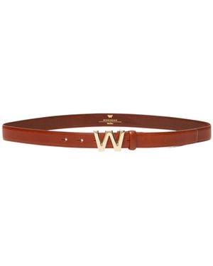 Weekend by Maxmara Logo Plaque Buckle Belt - Brown
