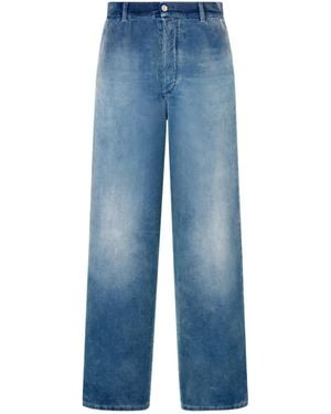 Dior Homme Mid-Rise Corduroy Trousers - Blue