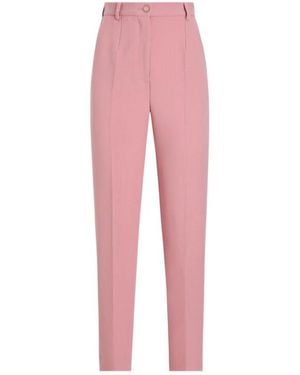 Dolce & Gabbana Pressed Crease Tailored Trousers - Pink