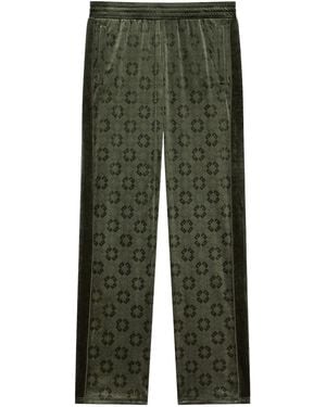 Givenchy Monogram Velvet Jogger Trousers - Green