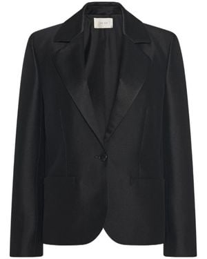 The Row Single-Breasted Wool Blazer - Black