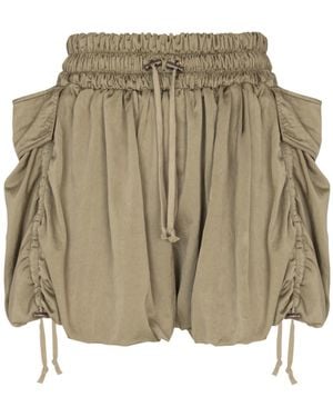 Balmain Twill Drawstring Shorts - Green