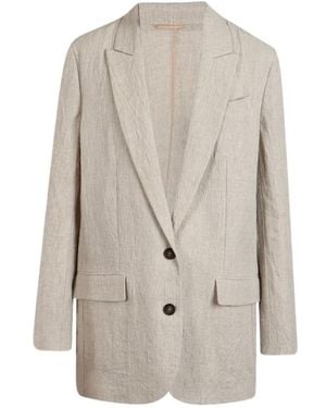 Brunello Cucinelli Long Sleeve Jacket - Natural