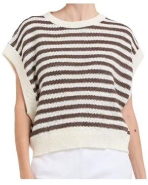 Brunello Cucinelli Crew-Neck Knit Top - White