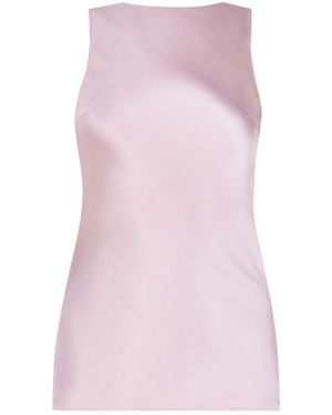 Nina Ricci Draped Satin Halterneck Blouse - Pink