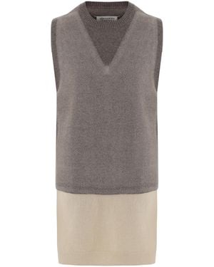 Maison Margiela Double-Layerd Vest - Grey