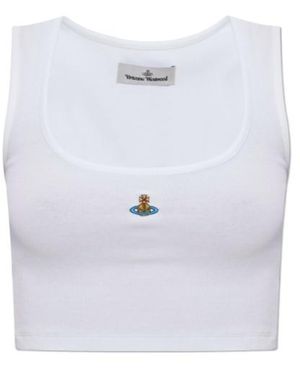 ★Vivienne Westwood★ 25SS Vivienne Westwood Sleeveless T-sh Black Twisted Sleeveless Dolly T-Shirt by Vivienne Westwood
