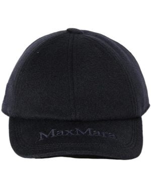Max Mara Lancia Logo Embroidered Baseball Cap - Blue