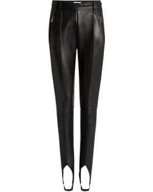 Balmain Leather Stirrup Trousers - Black
