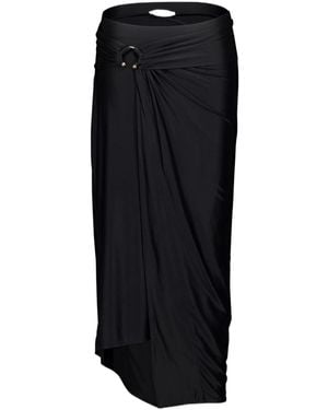 Rabanne Rabanne Jupe Draped Maxi Skirt - Black