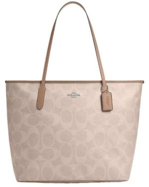 COACH Large City Tote Bag - Natural