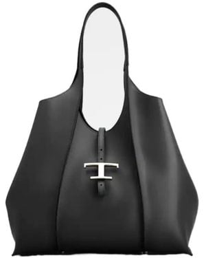 Tod's T Timeless Shopping Bag - Black
