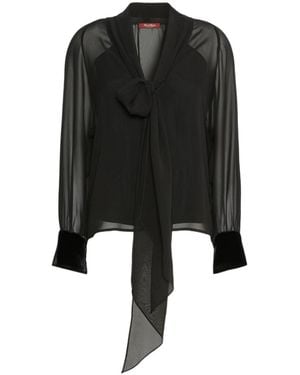 Max Mara Long-Sleeved Shirt - Black