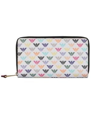 Emporio Armani Logo Details Wallet - White