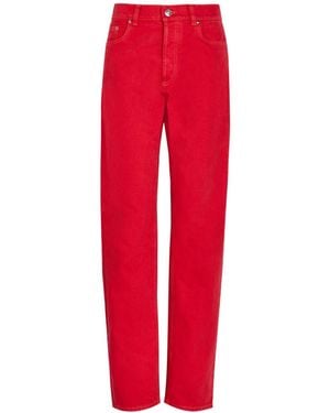 Versace Straight-Leg Jeans - Red