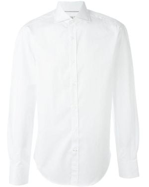 Brunello Cucinelli Plain Long-Sleeved Shirt - White