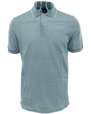 dunhill Buckle Short-Sleeved Polo Shirt - Blue