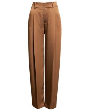 Vince Tailored Wide-Leg Trousers - Brown