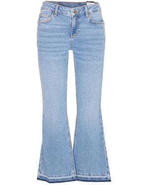 Liu Jo Logo Patch Flared Jeans - Blue
