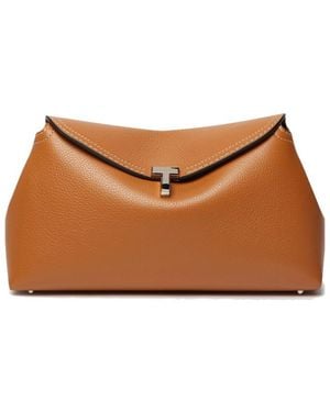 TOTEME T-Lock Logo Shoulder Bag - Brown