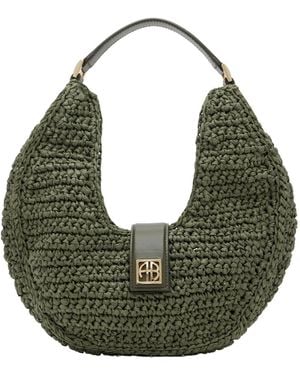Anine Bing Lou Logo Plaque Shoulder Bag - Green