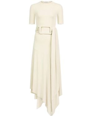 Alaïa Jersey Dress With Belt - White