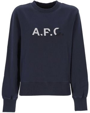 A.P.C. Long-Sleeve Sweatshirt - Blue
