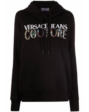 Versace Jeans Couture Couture Logo Print Hoodie - Black