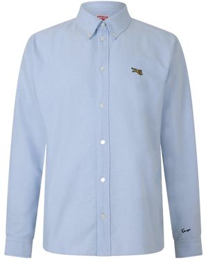 KENZO Lapel Long-Sleeve Shirt - Blue