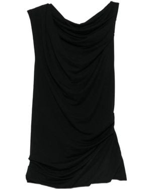 Entire studios Draped Sleeveless Top - Black