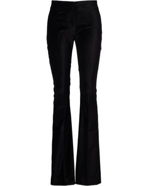 TOVE Roux Cotton-Blend Velvet Flared Trousers - Black