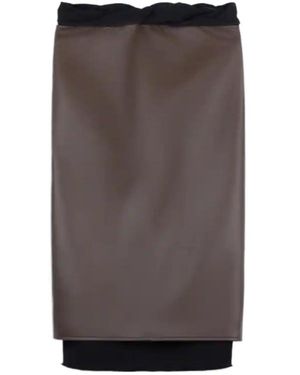 Tod's Zip-Up Skirt - Brown