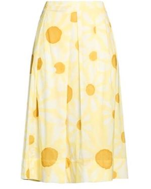 Marni Floral Printed Pleated Skirt - Yellow