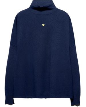 MAX&Co. Pure Merino Wool Polo Neck - Blue