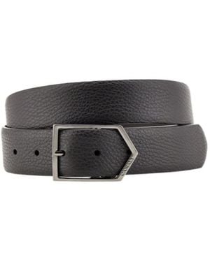 Canali Tumbled Calfskin Belt - Multicolor