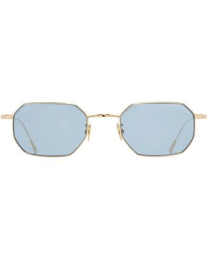 Cutler and Gross Geometric-Frame Sunglasses - Blue